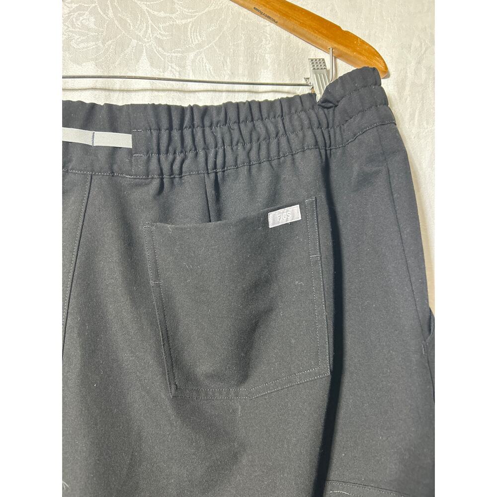 Figs Scrub Pants Joggers XXL Black Cargo Uman Relaxed Cuffed Elastic Waist - Picture 11 of 15
